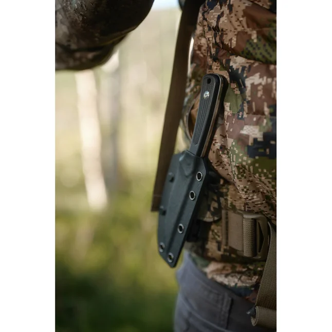 Нож фиксированный туристический Civivi Carveth (9,1 см) AEB-L / G10 черный с чехлом — Photo 11