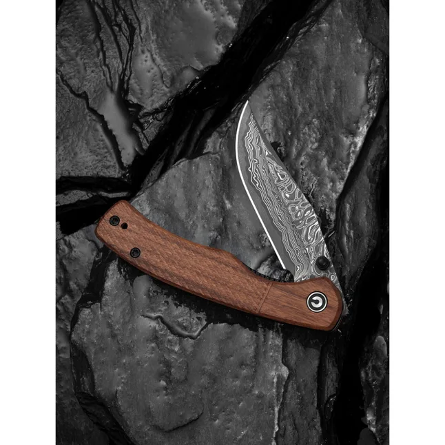 Ніж складаний кишеньковий Civivi Clingman (7.6 см) Damascus / Guibourtia Wood дерево — Photo 9