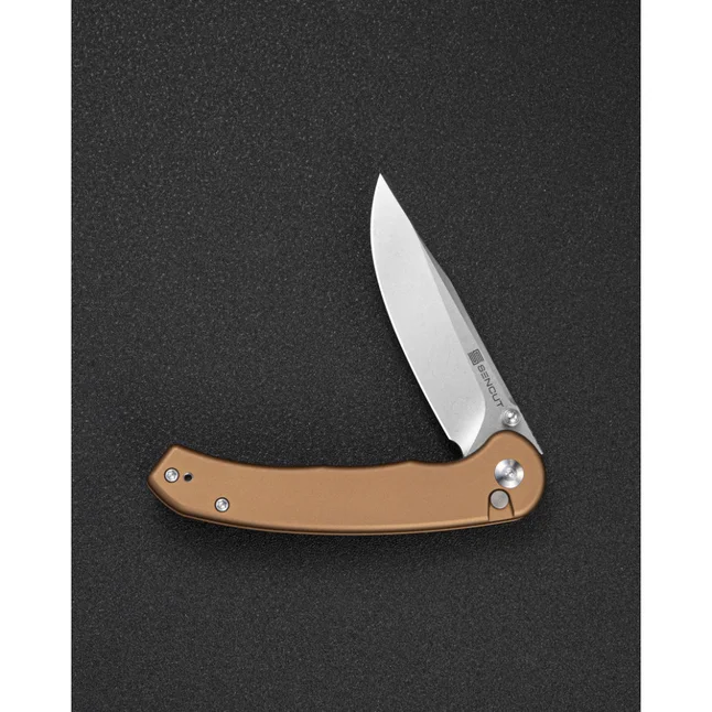 Нож складной туристический Sencut Ingot (8.2 см) D2 / Aluminum коричневый — Photo 7