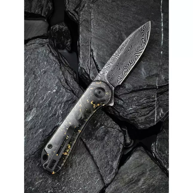 Ніж складаний кишеньковий Civivi Elementum, (7.5 см) Damascus / Carbon Fiber сірий — Photo 8