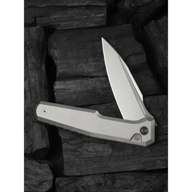 Нож складной туристический Weknife Dressytak (8.6 см) Bohler M390 / Titanium серый — Photo 9