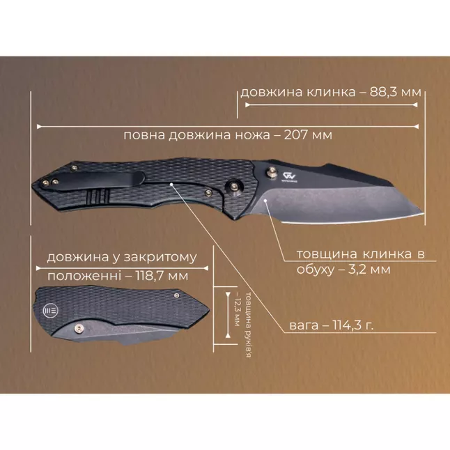 Ніж складаний Weknife High-Fin XL WE24010-1 — Photo 12