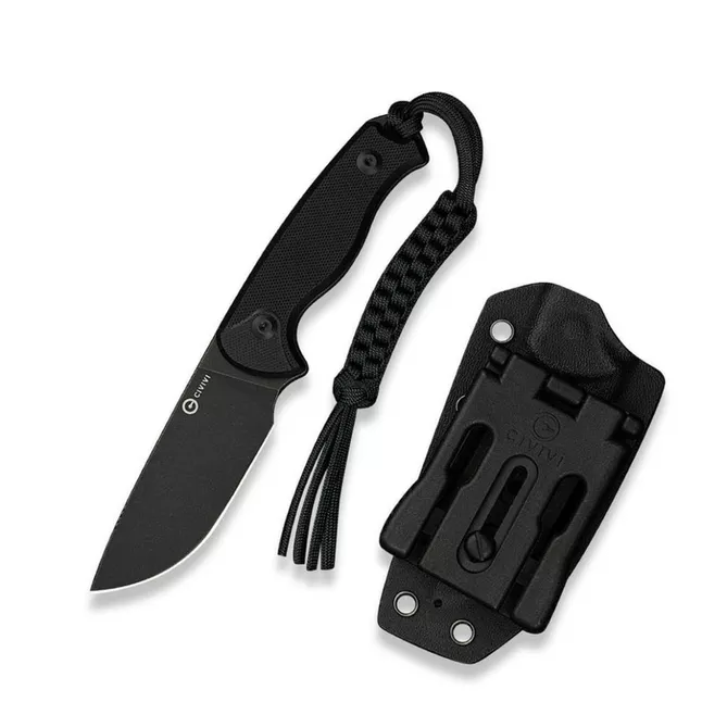 Ніж фіксований тактичний Civivi Timberbark, (8.1 см) 14C28N / G10 чорний