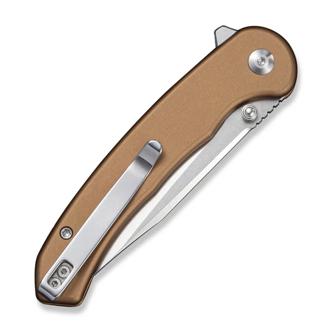 Нож складной туристический Sencut Ingot (8.2 см) D2 / Aluminum коричневый — Photo 4