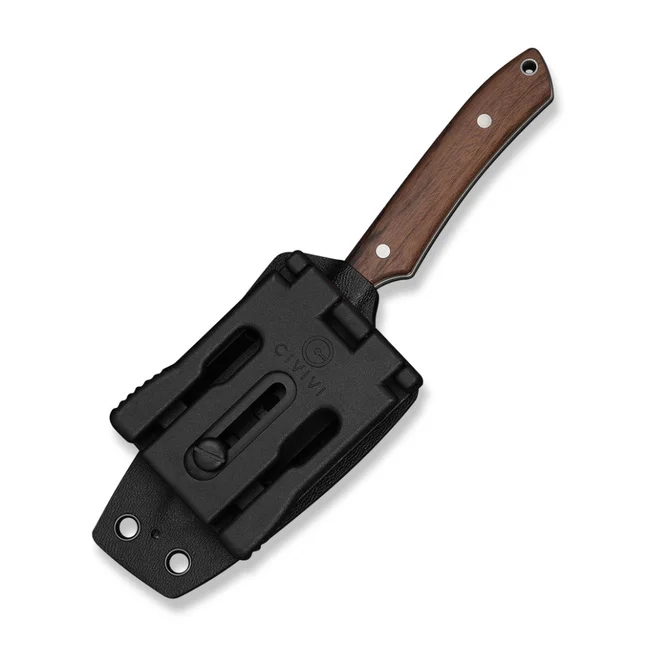 Нож фиксированный карманный Civivi High Grass Field Knife (7,4 см) 14C28N / Wood дерево с чехлом — Photo 7