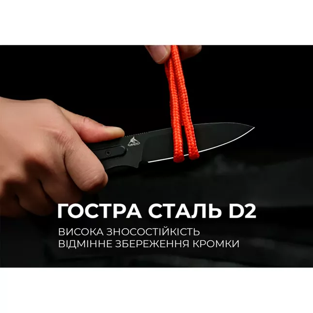 Нож фиксированный тактический Civivi Varius, (9.5 см) D2 / G10 черный — Photo 8