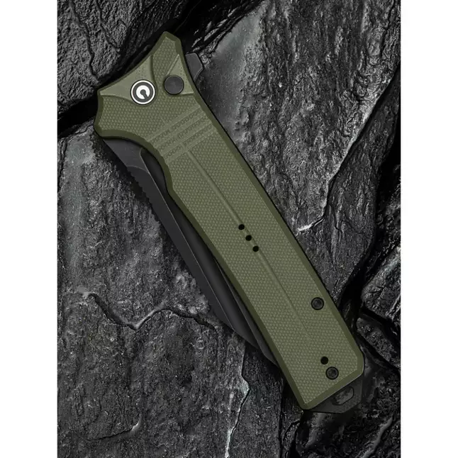 Ніж складаний туристичний Civivi Neurohaptic, (9.5 см) Nitro-V / G10 темно-зелений — Photo 11