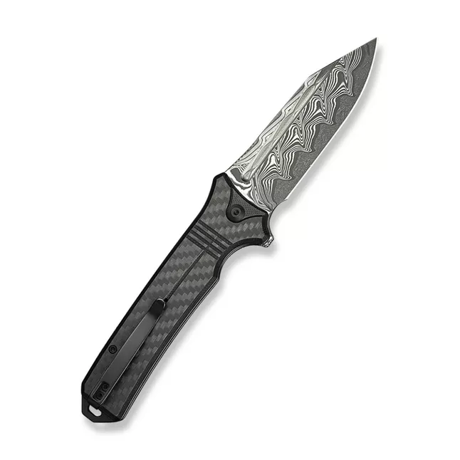 Нож складной туристический Civivi Neurohaptic, (9.5 см) Damascus / Carbon Fiber &amp; G10 — Photo 1