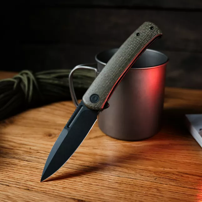 Нож складной туристический Civivi Cetos, (8.8 см) 14C28N / Micarta &amp; Stainless коричневый — Photo 11