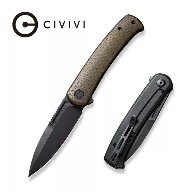 Нож складной туристический Civivi Cetos, (8.8 см) 14C28N / Micarta &amp; Stainless коричневый — Photo 9