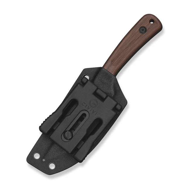 Нож фиксированный туристический Civivi Carveth (9,1 см) AEB-L / Wood дерево с чехлом — Photo 7