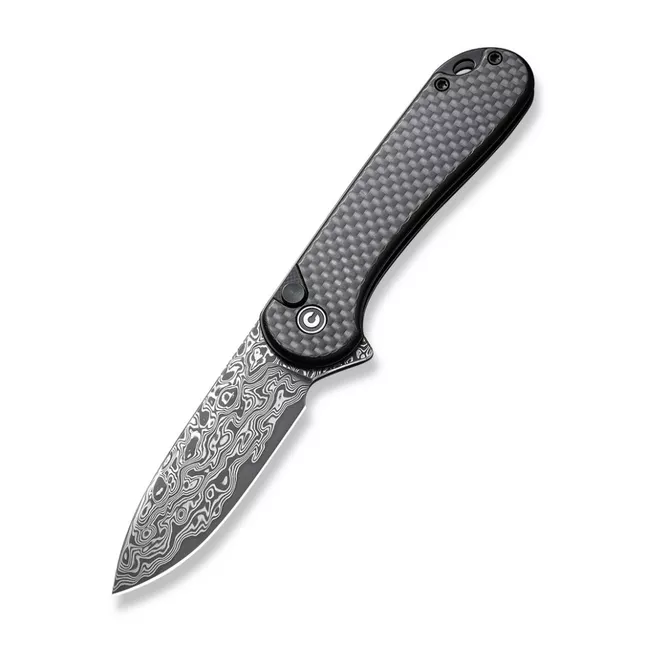 Ніж складаний кишеньковий Civivi Elementum II, (7.5 см) Damascus / Carbon Fiber &amp; G10