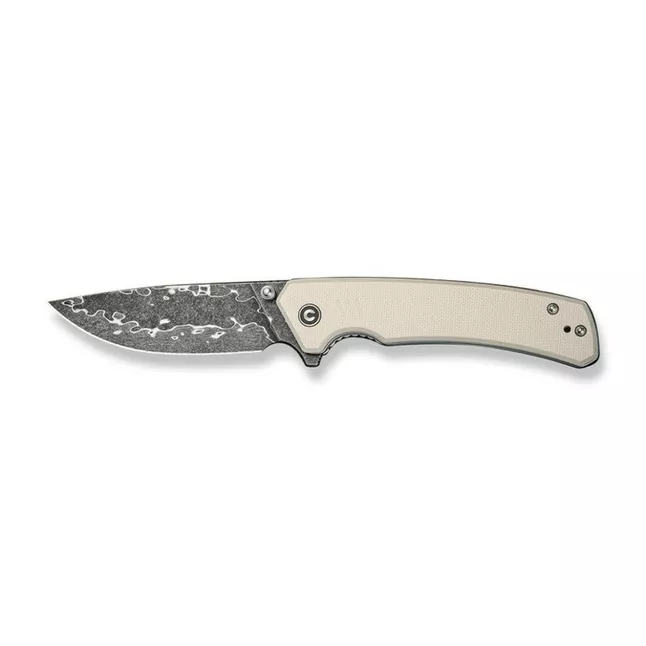 Ніж складаний туристичний Civivi Merit, (8.3 см) Damascus / G10 сірий — Photo 2