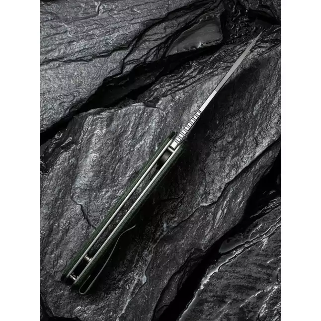 Ніж складаний кишеньковий Civivi Regulatron, (7.6 см) Nitro-V / Micarta темно-зелений — Photo 15