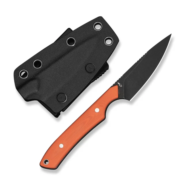 Ніж фіксований кишеньковий Civivi High Grass Field Knife (7,4 см) 14C28N / G10 помаранчевий з чохлом — Photo 4