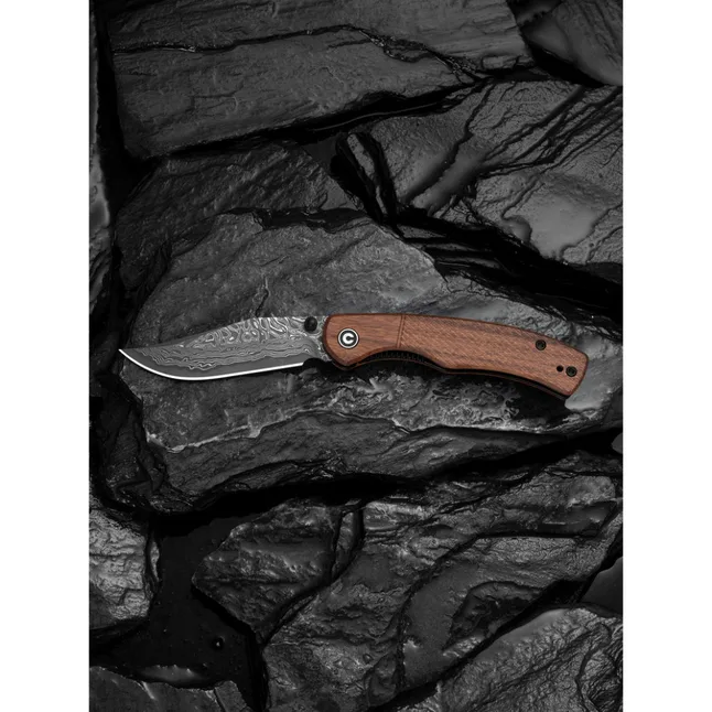 Ніж складаний кишеньковий Civivi Clingman (7.6 см) Damascus / Guibourtia Wood дерево — Photo 8