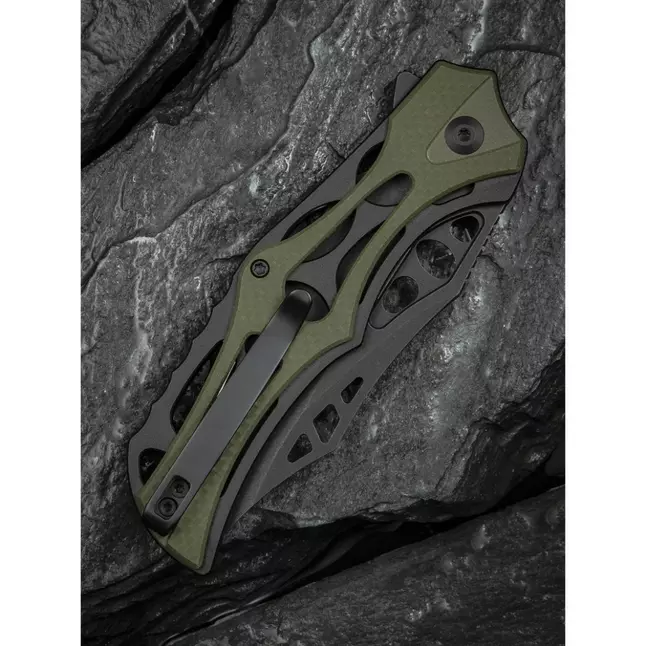 Ніж складаний туристичний Civivi Biophase, (8.9 см) Nitro-V / Aluminum &amp; G10 чорно-зелений — Photo 13