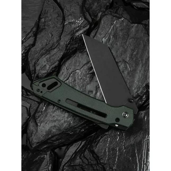 Ніж складаний тактичний Civivi Buster FG, (10.7 см) Nitro-V / Micarta темно-зелений — Photo 11