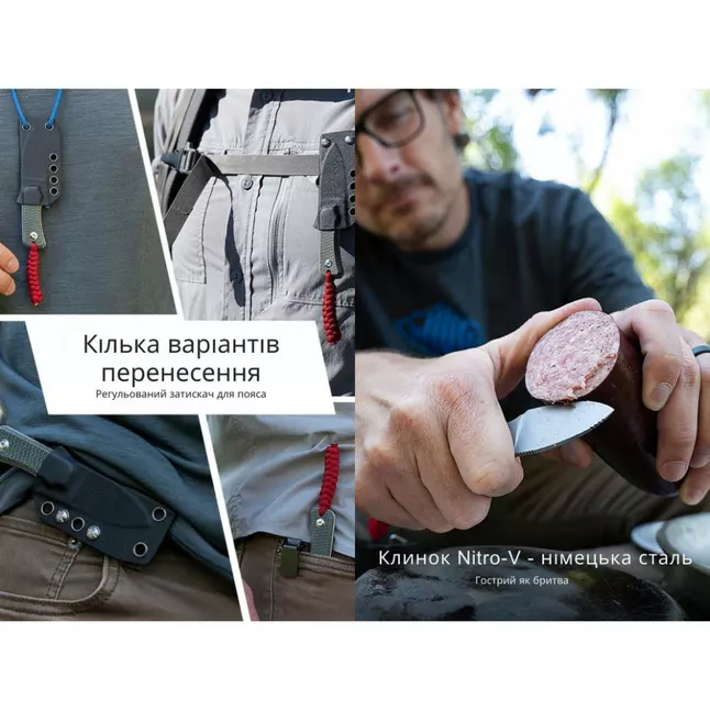 Ніж фіксований тактичний Civivi Baby Banter, (6.1 см) Nitro-V / Micarta темно-зелений — Photo 10