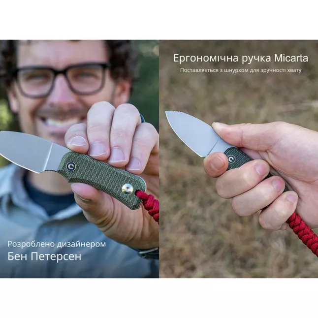 Ніж фіксований тактичний Civivi Baby Banter, (6.1 см) Nitro-V / Micarta темно-зелений — Photo 11