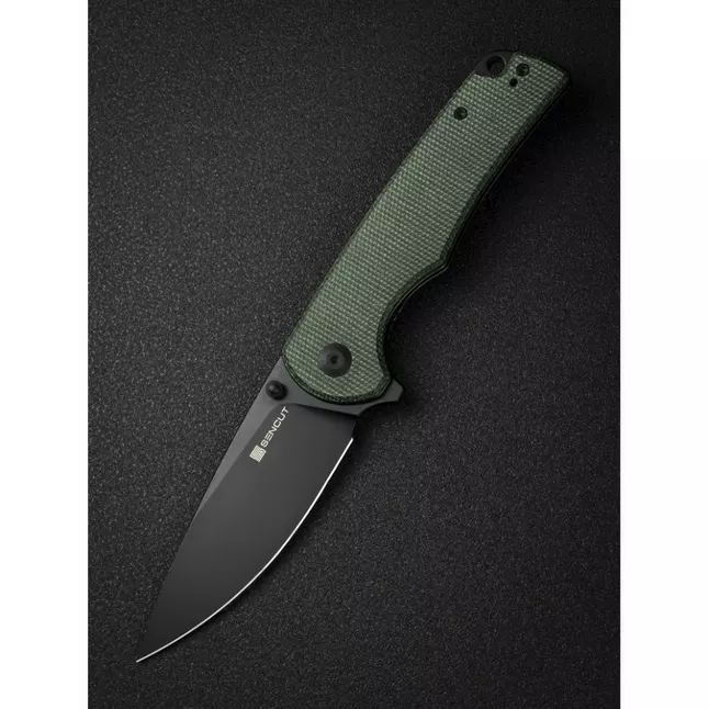 Ніж складаний туристичний Sencut Praktisk, (9.1 см) 9Cr18MoV / Micarta темно-зелений — Photo 8