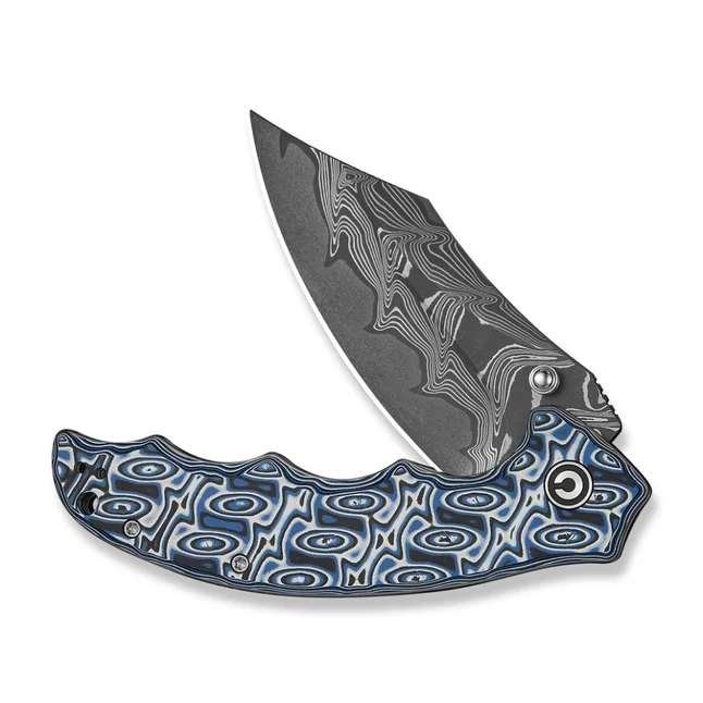 Нож складной туристический Civivi Pentad (8.8 см) Damascus / Micarta синий / белый — Photo 2
