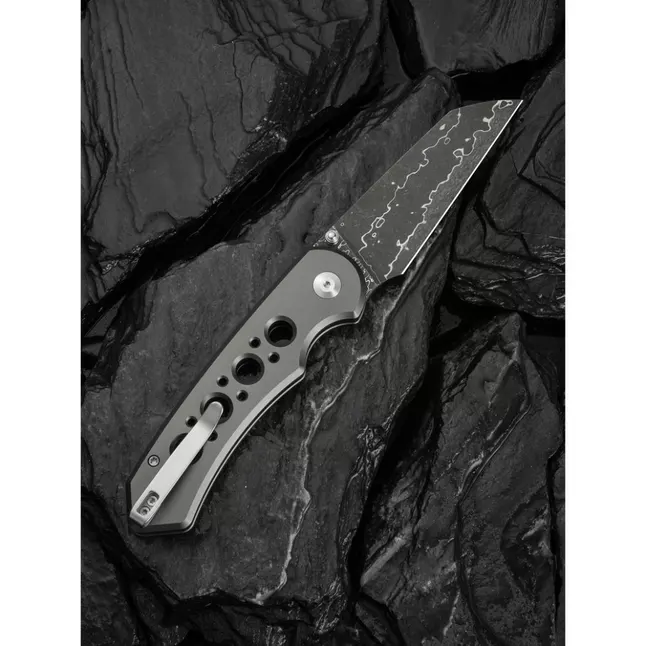 Ніж складаний туристичний Civivi Pragma Prime, (8.9 см) Damascus / Aluminum сірий — Photo 10