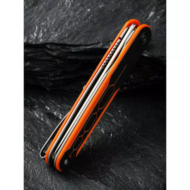 Ніж складаний кишеньковий Civivi KwaiQ , (7.6 см) Nitro-V / G10 чорно-помаранчевий — Photo 14