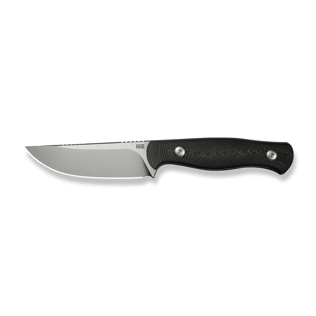 Нож фиксированный туристический Weknife Notchline, (8.7 см) CPM S35VN / Carbon Fiber черный с чехлом — Photo 1
