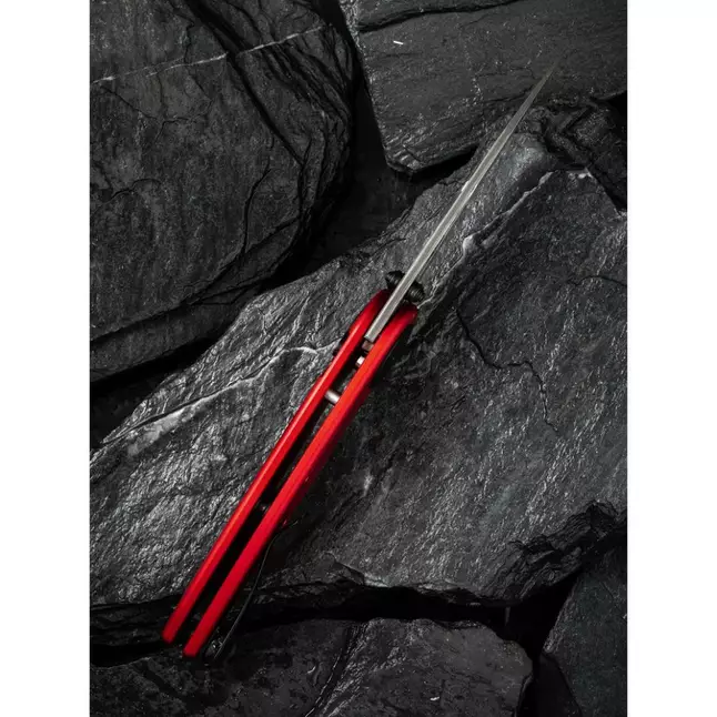 Ніж складаний туристичний Civivi Starflare, (8.4 см) Damascus / Aluminum червоний — Photo 15