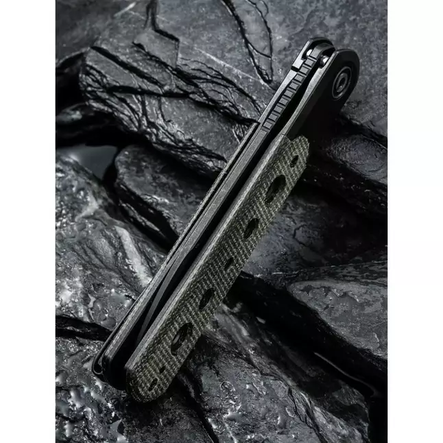 Ніж складаний туристичний Civivi Banneret, (8.8 см) Nitro-V / Stainless &amp; Micarta чорний — Photo 12