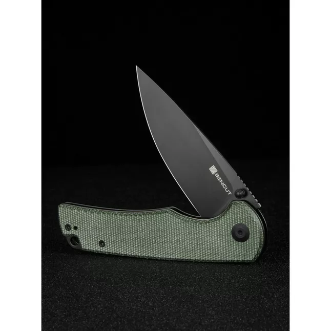 Ніж складаний туристичний Sencut Praktisk, (9.1 см) 9Cr18MoV / Micarta темно-зелений — Photo 10