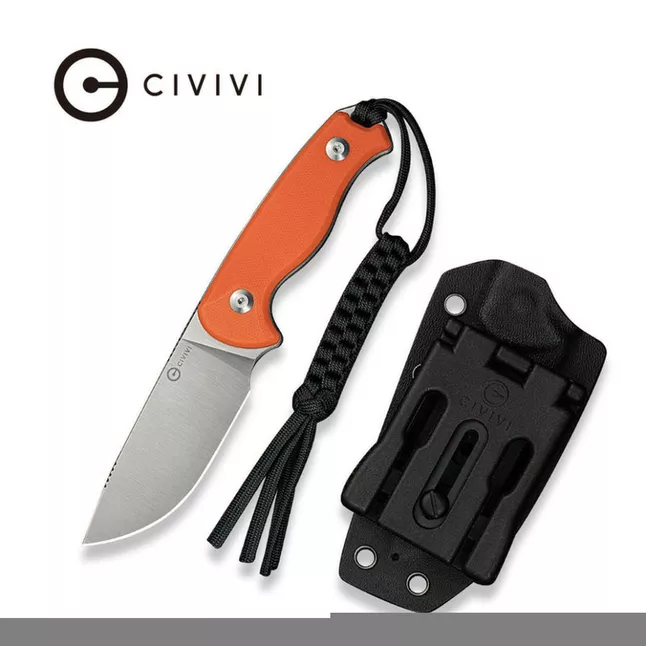 Ніж фіксований тактичний Civivi Timberbark, (8.1 см) 14C28N / G10 помаранчевий — Photo 9