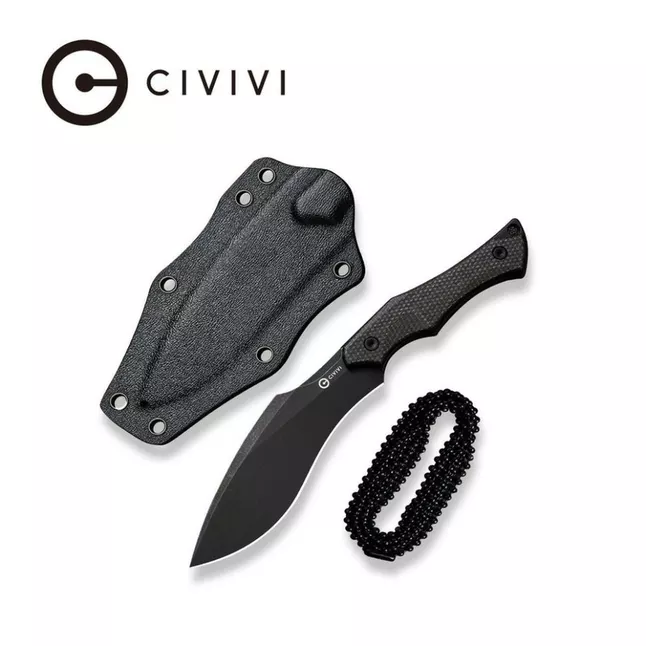 Ніж фіксований тактичний Civivi Vaquita II, (8.1 см) Nitro-V / Micarta чорний — Photo 4