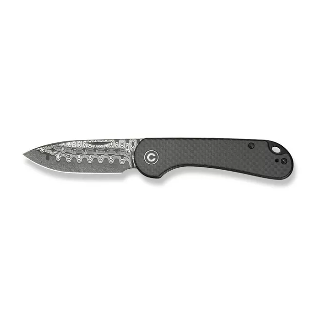 Ніж складаний кишеньковий Civivi Elementum Slip Joint, (7.5 см) Damascus / Carbon Fiber сірий — Photo 7