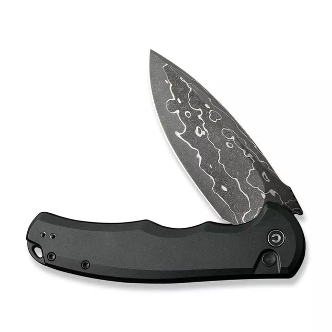 Ніж складаний туристичний Civivi Praxis, (9.5 см) Damascus / Aluminum чорний — Photo 3