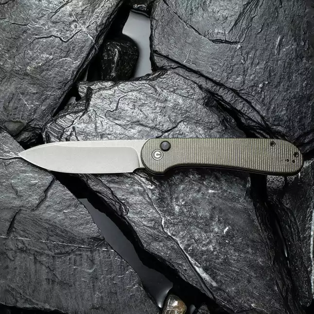 Ніж складаний туристичний Civivi Elementum Pocket, (8.9 см) 14C28N / Micarta сірий — Photo 7