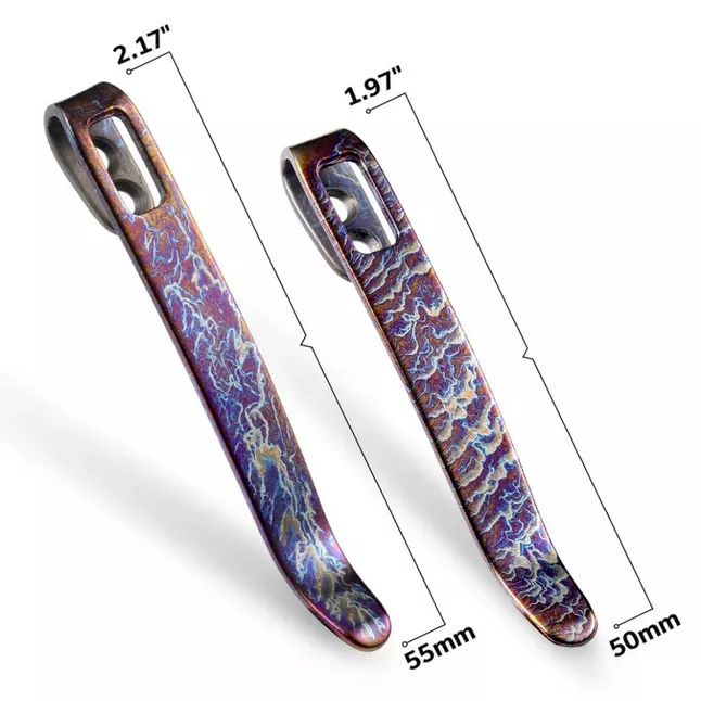 Кліпси кишенькові титанові 2 штуки Civivi без гвинтів T002A — Photo 1