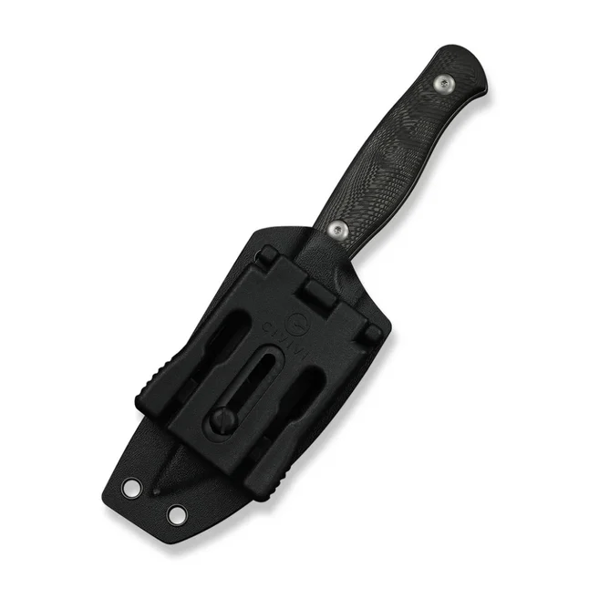 Нож фиксированный туристический Weknife Notchline, (8.7 см) CPM S35VN / Carbon Fiber черный с чехлом — Photo 7