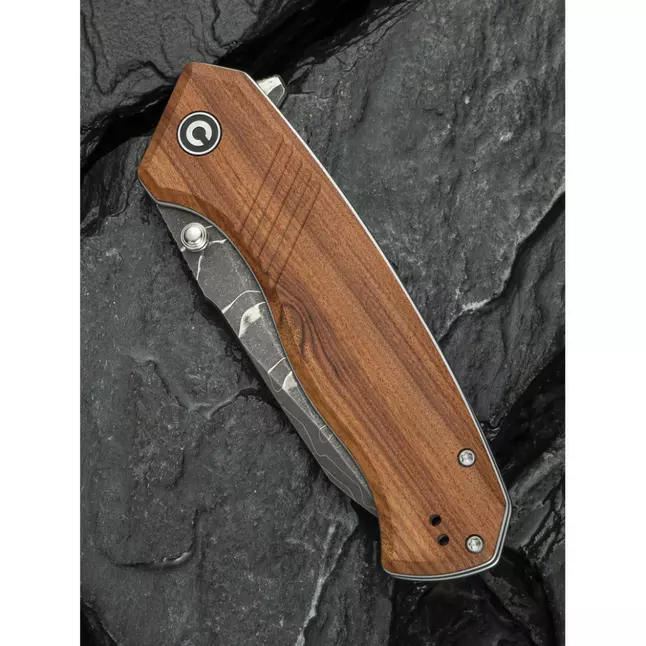 Ніж складаний туристичний Civivi Placoid, (9.3 см) Damascus / Guibourtia Wood — Photo 12