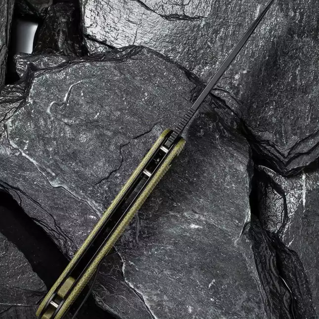 Ніж складаний туристичний Civivi Elementum Pocket, (8.9 см) 14C28N / Micarta оливковий — Photo 2