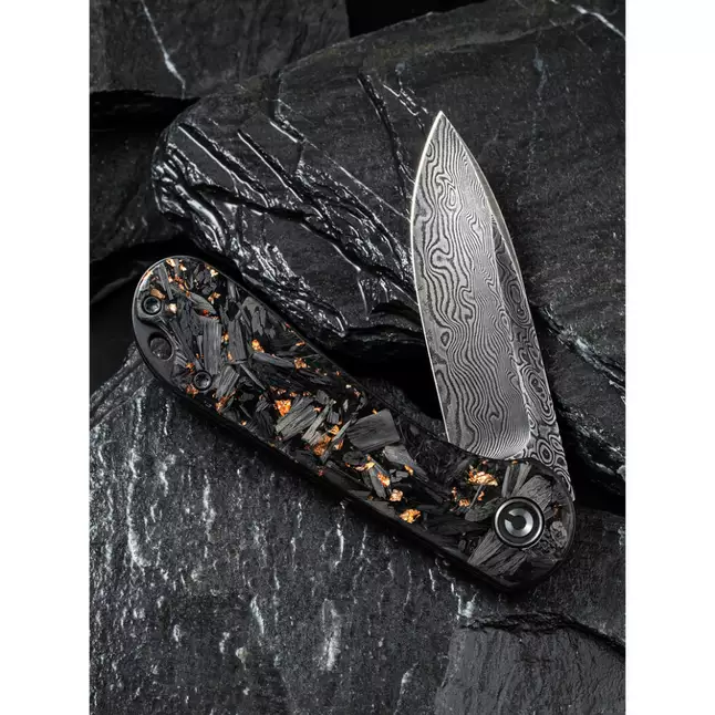 Ніж складаний кишеньковий Civivi Elementum, (7.5 см) Damascus / Carbon Fiber чорний — Photo 10