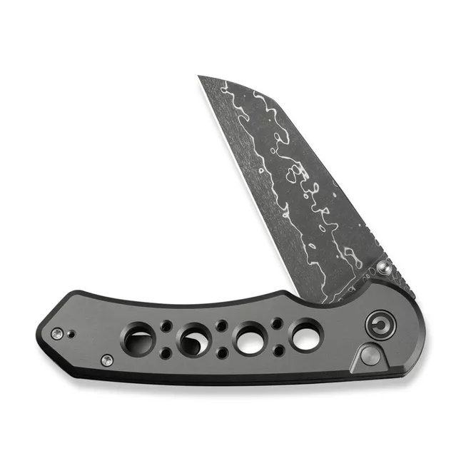 Ніж складаний туристичний Civivi Pragma Prime, (8.9 см) Damascus / Aluminum сірий — Photo 2