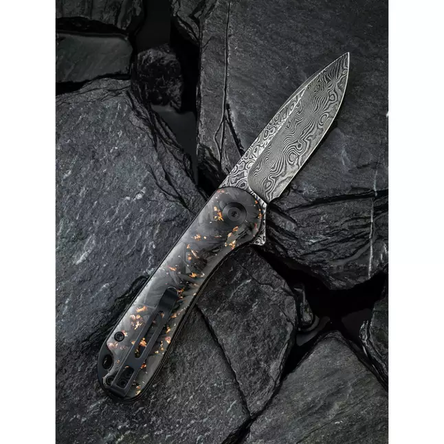Ніж складаний кишеньковий Civivi Elementum, (7.5 см) Damascus / Carbon Fiber чорний — Photo 8