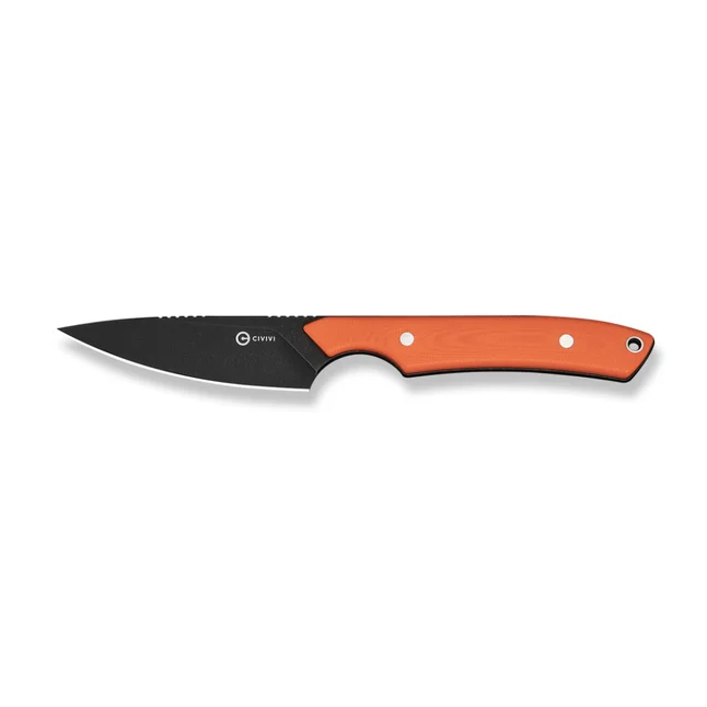 Ніж фіксований кишеньковий Civivi High Grass Field Knife (7,4 см) 14C28N / G10 помаранчевий з чохлом — Photo 1