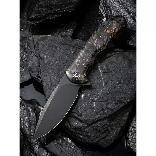 Ніж складаний туристичний Civivi Praxis, (9.5 см) 9Cr18MoV / Carbon Fiber &amp; Resin — Photo 8