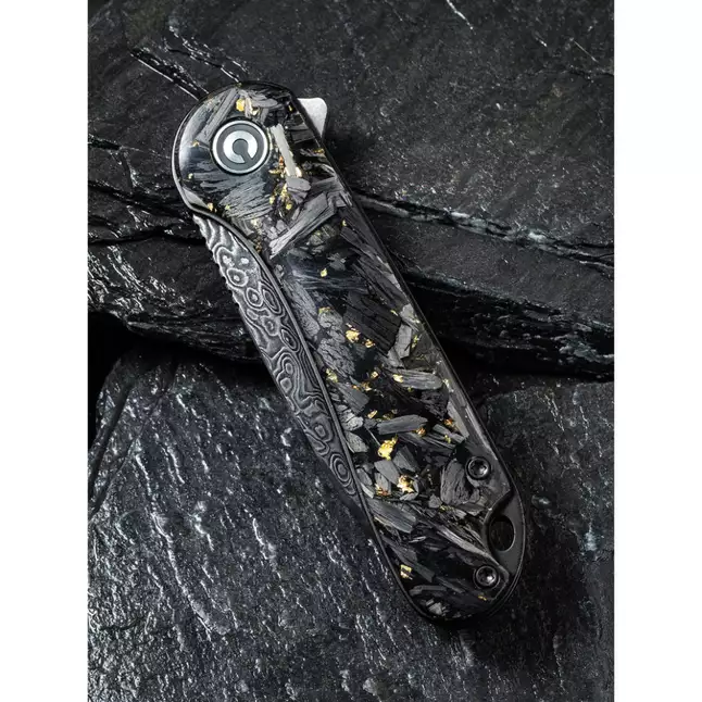 Ніж складаний кишеньковий Civivi Elementum, (7.5 см) Damascus / Carbon Fiber сірий — Photo 11