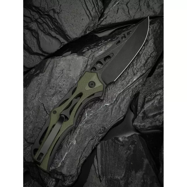 Ніж складаний туристичний Civivi Biophase, (8.9 см) Nitro-V / Aluminum &amp; G10 чорно-зелений — Photo 10