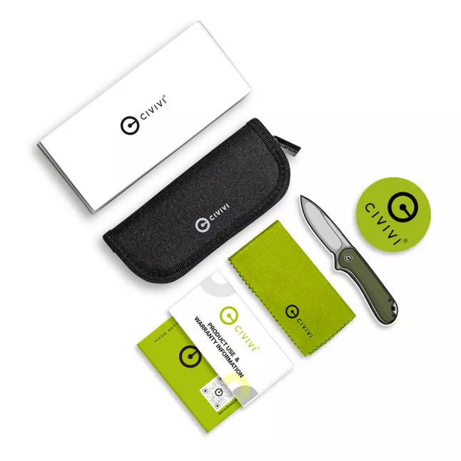 Ніж складаний туристичний Civivi Vision FG, (8.9 см) Nitro-V / Micarta темно-сірий — Photo 8