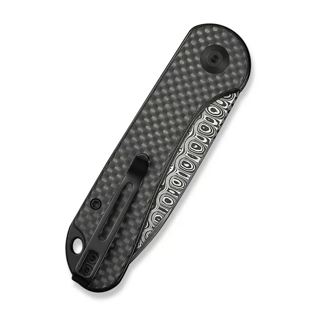 Ніж складаний кишеньковий Civivi Elementum Slip Joint, (7.5 см) Damascus / Carbon Fiber сірий — Photo 4